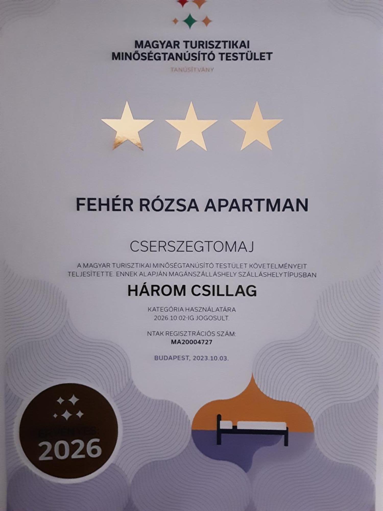 Feher Rozsa Apartman Cserszegtomaj Dış mekan fotoğraf